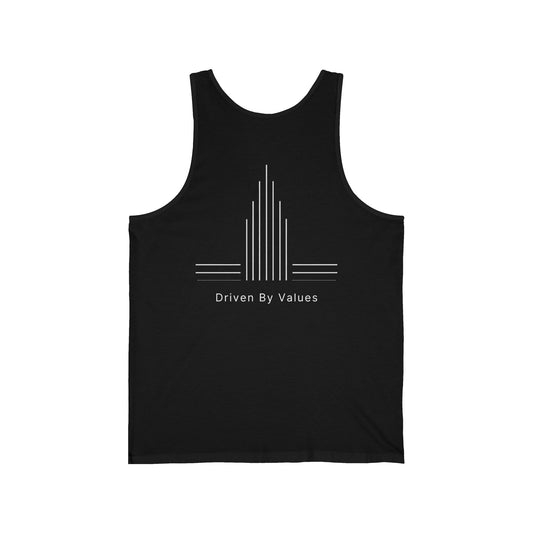 Unisex Minimal Black Tank Top — Relaxed Graphic Jersey Tank