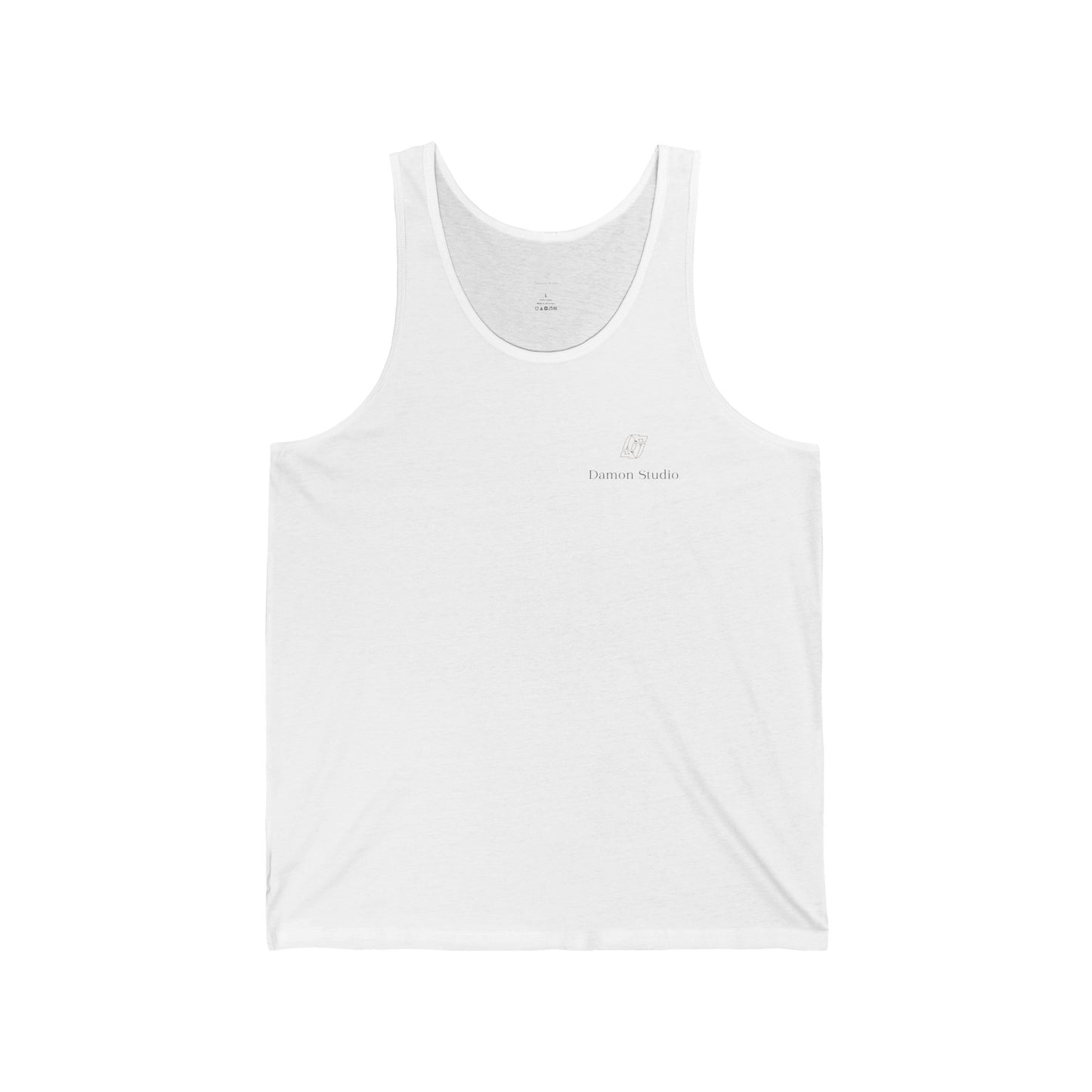 Unisex Minimal Black Tank Top — Relaxed Graphic Jersey Tank