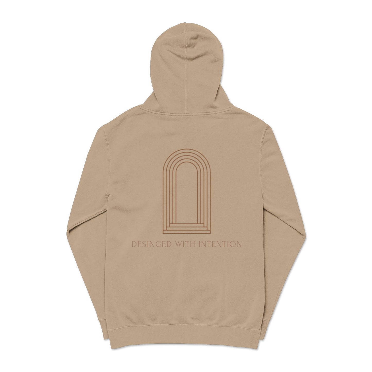 Unisex Hoodie — Designed With Intention Pigment-Dyed Arch Hoodie