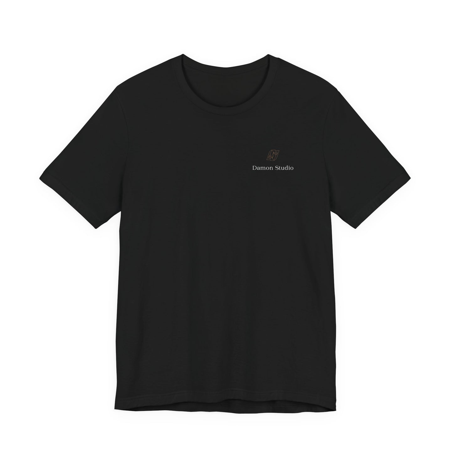 Minimal 'Damon Studio' Logo Tee — Black Graphic T-Shirt