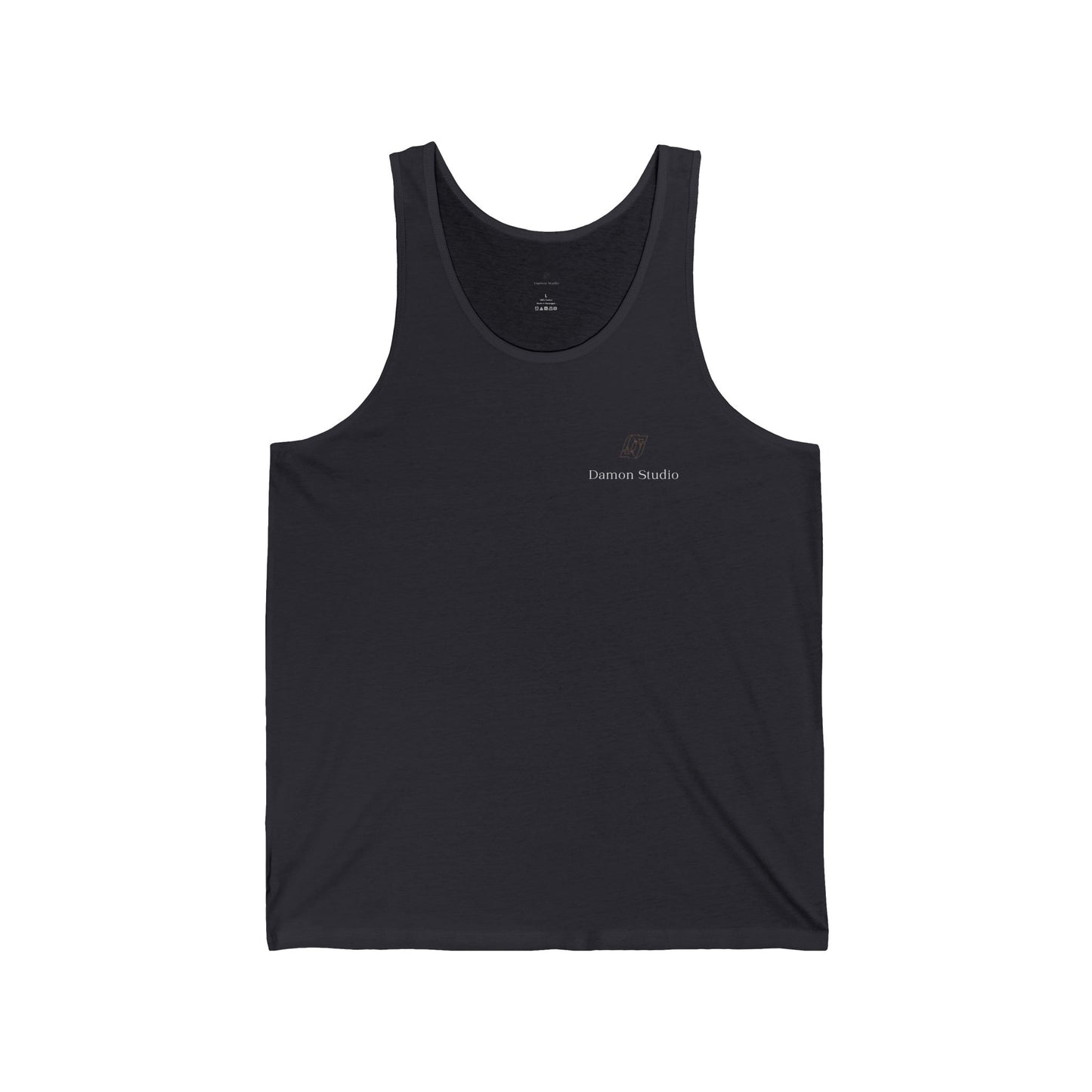 Unisex Minimal Black Tank Top — Relaxed Graphic Jersey Tank