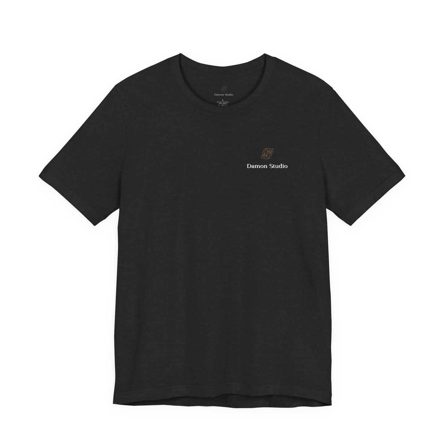 Minimal 'Damon Studio' Logo Tee — Black Graphic T-Shirt